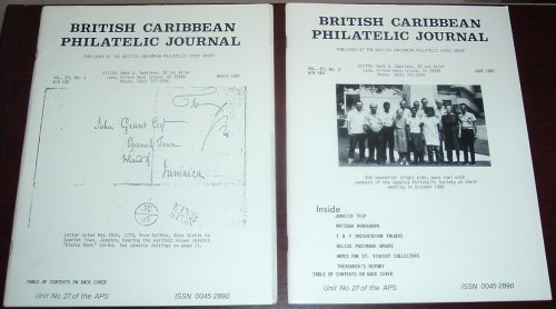 British Caribbean Philatelic Journal, 1987 Complete, Vol. 27, Nos. 1 to 4