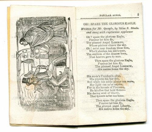 The Bunker Hill Songster, Containing National and Patriotic Songs, as Sung by the Principal Vocalists [Yellow Covers]