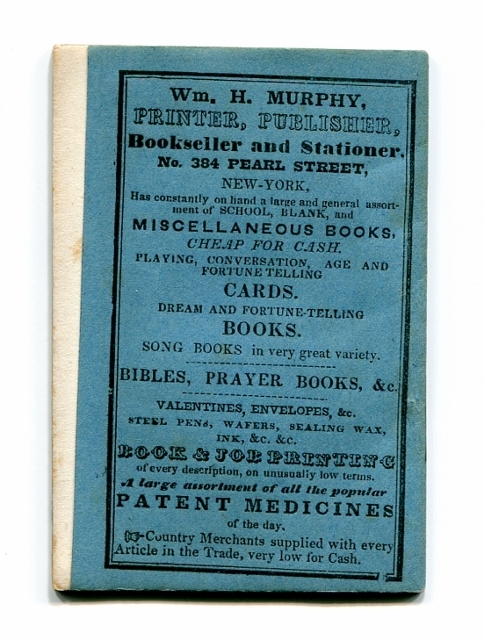 Bunker Hill Songster, Containing National and Patriotic Songs, as Sung by the Principal Vocalists [Blue Covers]