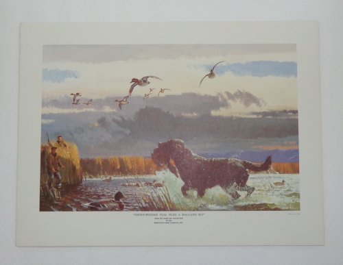 Remington's Portfolio of American Waterfowl Hunting. Ducks, Geese, Decoys. 12 Illustrations of American Waterfowl Hunting