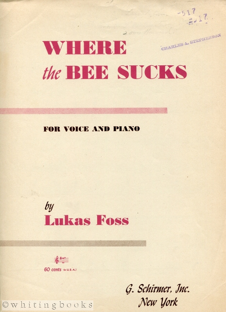 Where the Bee Sucks: Ariel's song from 