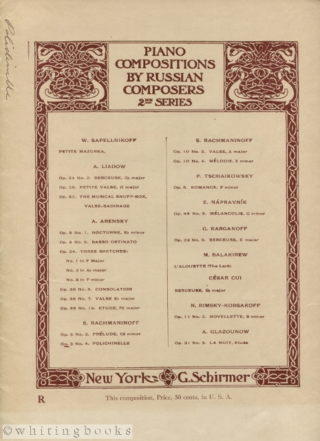 Polichinelle Op. 3 No. 4 - Piano Compositions by Russian Composers, 2nd Series