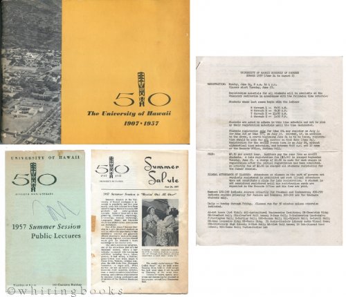 50: The University of Hawaii 1907-1957, with Related Ephemera [Lot of Five Items]