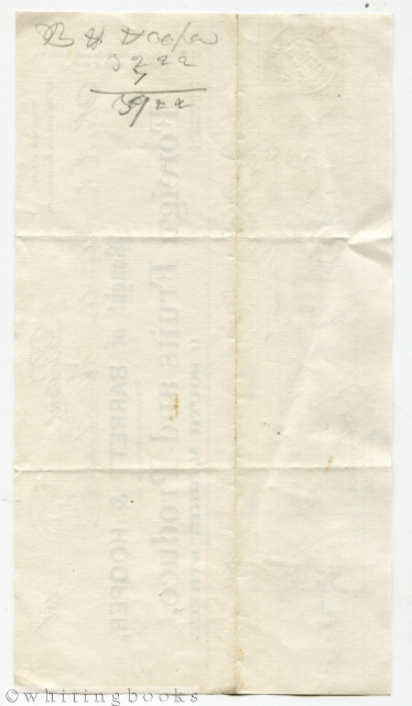 1865 Boston Billhead: Barrett & Hooper Foreign Fruits & Produce