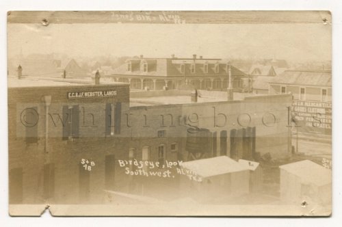 Postcard: Alvin, Texas Real Photo Post Card (RPPC): Town View Looking Southwest Circa 1910