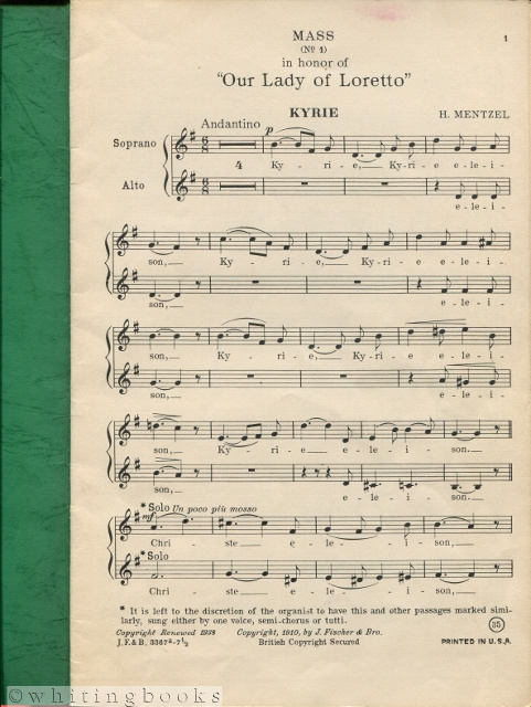 Mass No. 1 in Honor of 