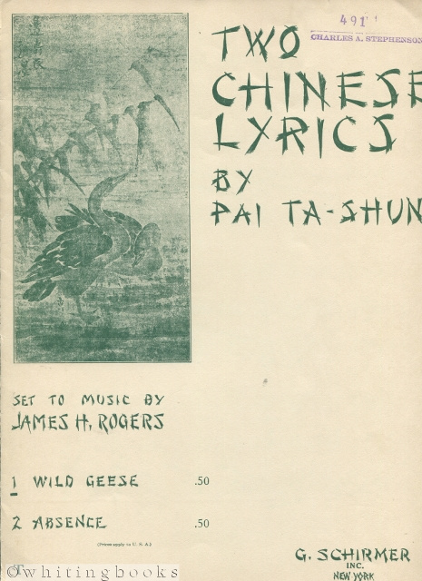 Two Chinese Lyrics: Wild Geese