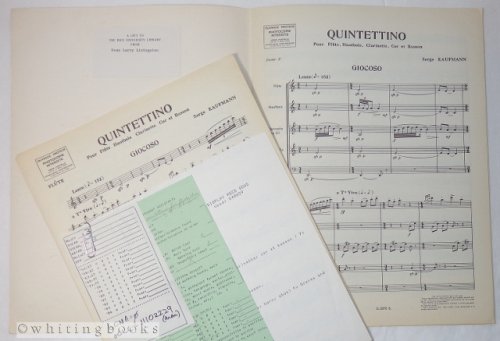 Quintettino Pour Flute, Hautbois, Clarinette, Cor et Basson