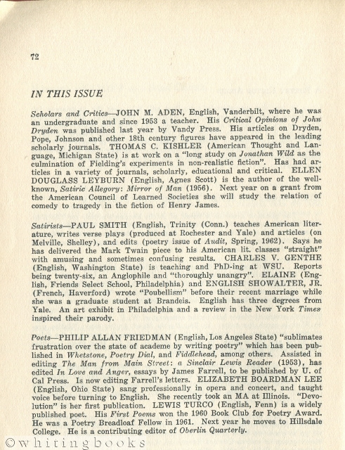 Satire Newsletter, Volume I, Number 2, Spring 1964