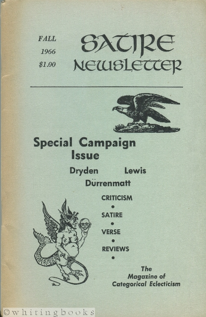 Satire Newsletter, Volume IV, Number 1, Fall 1966