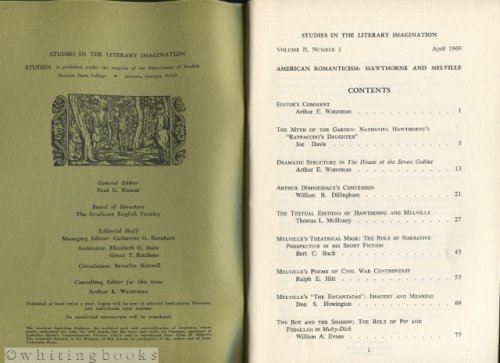Studies in the Literary Imagination, Vol II. No. 1, April 1969 [Georgia State College Literary Journal]