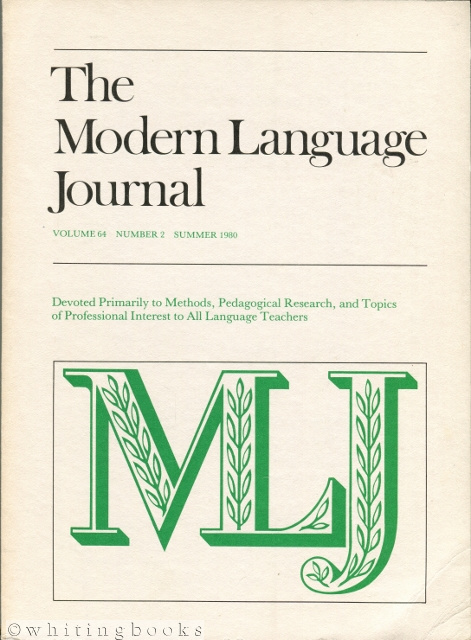 The Modern Language Journal - Volume 64 Number 2, Summer 1980