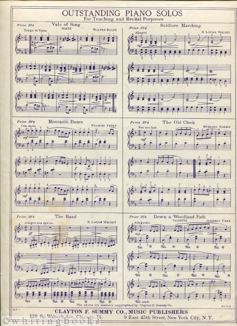 The Banjo [Piano Solo]; Op. 74, No. 4