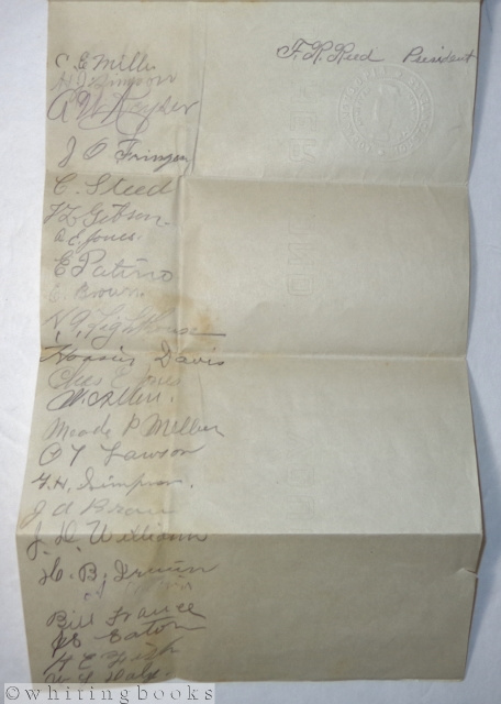1912 Petition from the Houston Anti-Tuberculosis League, Dr. Elva A. Wright, President, for the Requirements of a Tuberculosis Hospital Proposed by the Commissioners' Court of Harris County; Signed by Members of the Local #79 O.P.I.A. (Houston)