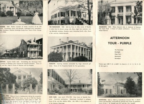 Natchez: Where the Old South Still Lives - Brochure for the Natchez Pilgrimage March 4 through April 2, 1950