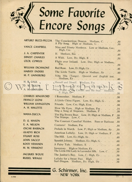 Gotta Weave Me a Coat: A Song for Voice and Piano