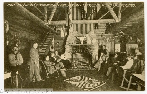 Postcard: Interior View of Pahaska Teepe, Col. W.F. Cody's Log Hotel in the Rockies [Wyoming] circa 1920