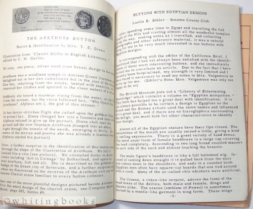 Button Brief of the California State Button Society, Vol. XVIII, No. 4, August 1959