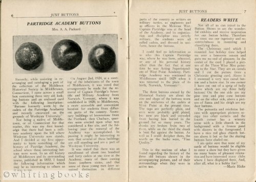 Just Buttons for Pleasure, Pastime, and Profit - Vol. III, No. 2, November 1944 [Incomplete]