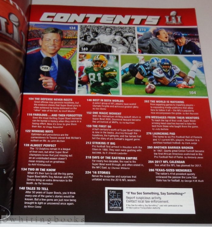 Super Bowl LI Game Program - February 5, 2017, Houston, Texas - New England Patriots Vs Atlanta Falcons