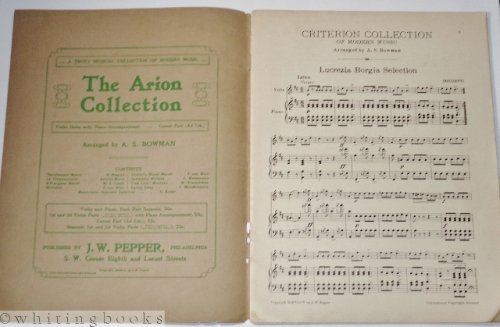 Criterion Collection of Modern Music, Arranged by A.S. Bowman