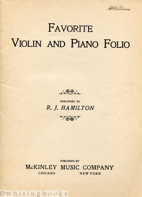 Favorite Violin and Piano Folio [Piano Only This Volume], Arranged by R.J. Hamilton