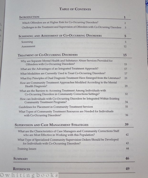 Intervention Strategies for Offenders with Co-Occurring Disorders: What Works