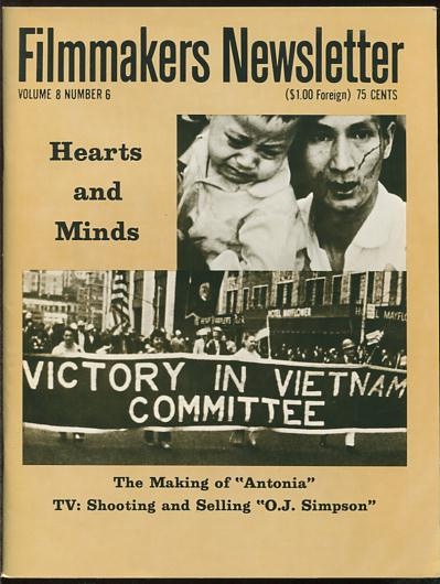 Filmmakers Newsletter (April 1975) [cover: HEARTS AND MINDS]