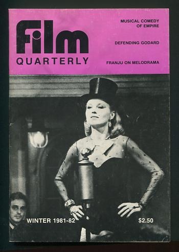Film Quarterly (Winter 1981-1982) [cover: Hanna Schygulla in Fassbinder's LILI MARLEEN]