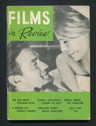 Films in Review (April 1965) [cover: Rod Taylor and Julie Christie in YOUNG CASSIDY] [*Gilbert Roland's copy*]